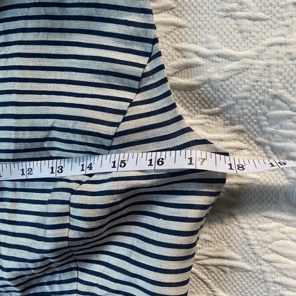 Ann Taylor Linen dress, Size 4, Navy Stripe on white - Picture 5 of 8